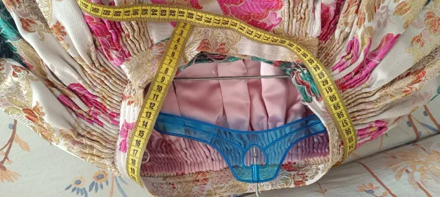 Traje de Fallera Blanco nacar destellos rosa