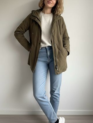 Abrigo Fórmula Joven verde militar T40