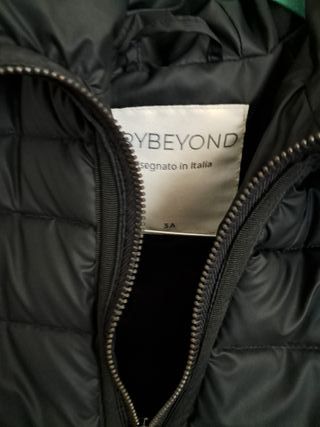 Giubbotto Trybeyond nero cappuccio maniche a sbuff