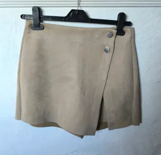Falda pantalón beige