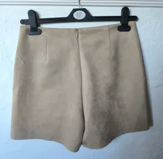 Falda pantalón beige