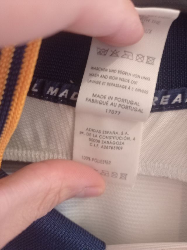 CAMISETA REAL MADRID 98-99 ADIDAS XL MADE IN PORTU