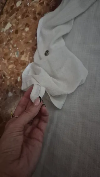 Blusa Lino Blanca Mujer