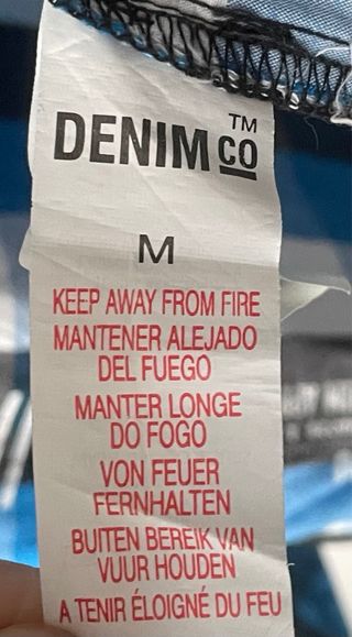 Camisa Denim Co. cuadros azul y negro Talla M