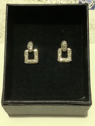 Orecchini quadrati con strass