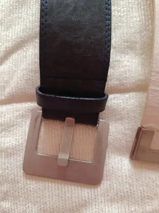 Cinturones anchos mujer negro y blanco