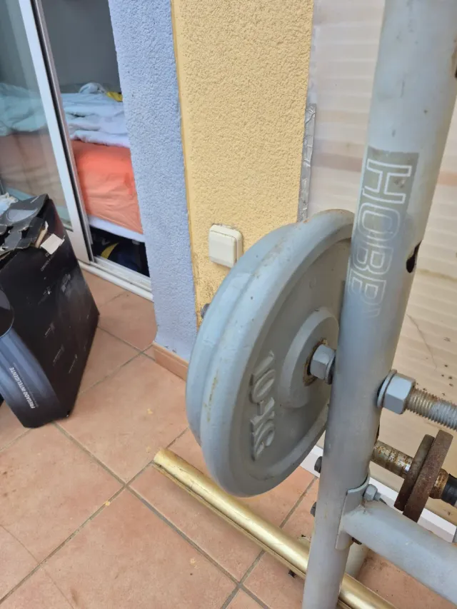 Barra y discos de pesas Salter 10 y 20 kg