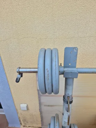 Barra y discos de pesas Salter 10 y 20 kg