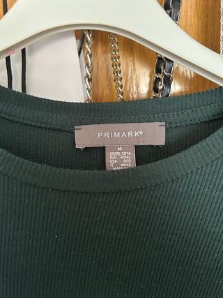 Body manga larga Primark verde oscuro
