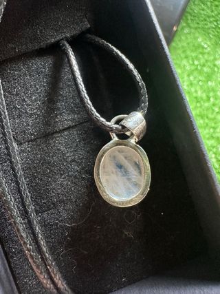 Collar Piedra Luna Azul y Plata