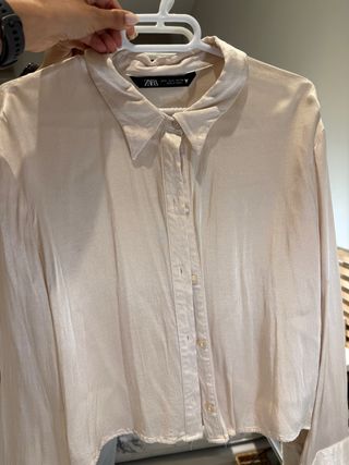 Camisa satinada Zara Talla S