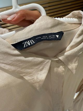 Camisa satinada Zara Talla S