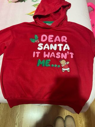 Sudadera niña roja. talla 9 años