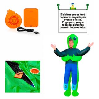 Disfraz Alien Hinchable Talla Única