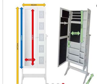 Espejo Joyero Blanco