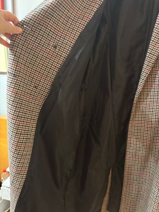 Abrigo cuadros Stradivarius S