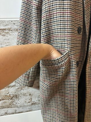 Abrigo cuadros Stradivarius S