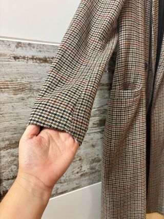 Abrigo cuadros Stradivarius S