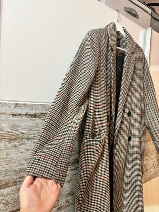 Abrigo cuadros Stradivarius S