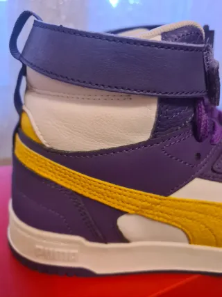 Scarpe Puma Mid Top Viola Bianche Tg 38