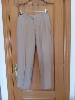 Pantalón vestir Massimo Dutti beige