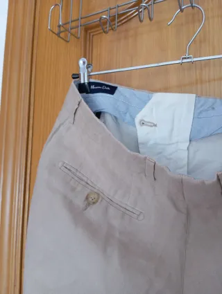 Pantalón vestir Massimo Dutti beige