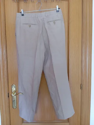 Pantalón vestir Massimo Dutti beige