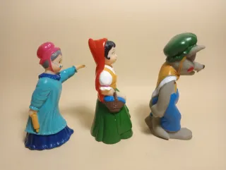 CAPPUCCETTO ROSSO NONNA LUPO Gioco VINTAGE Pupazzi