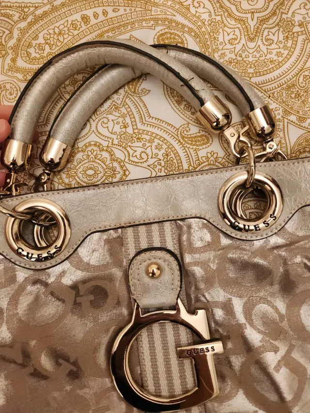 Bolso Guess Plateado y Dorado vintage