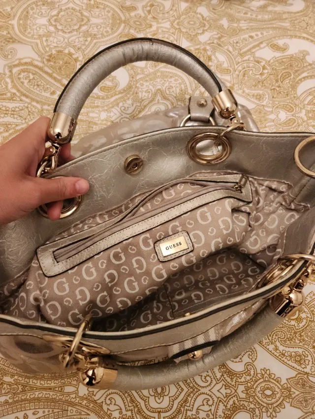 Bolso Guess Plateado y Dorado vintage