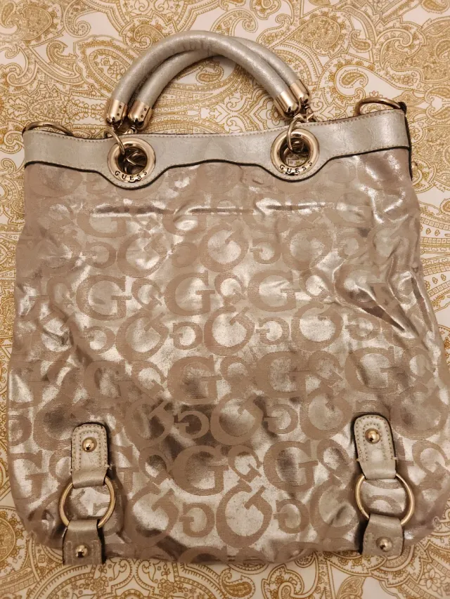 Bolso Guess Plateado y Dorado vintage