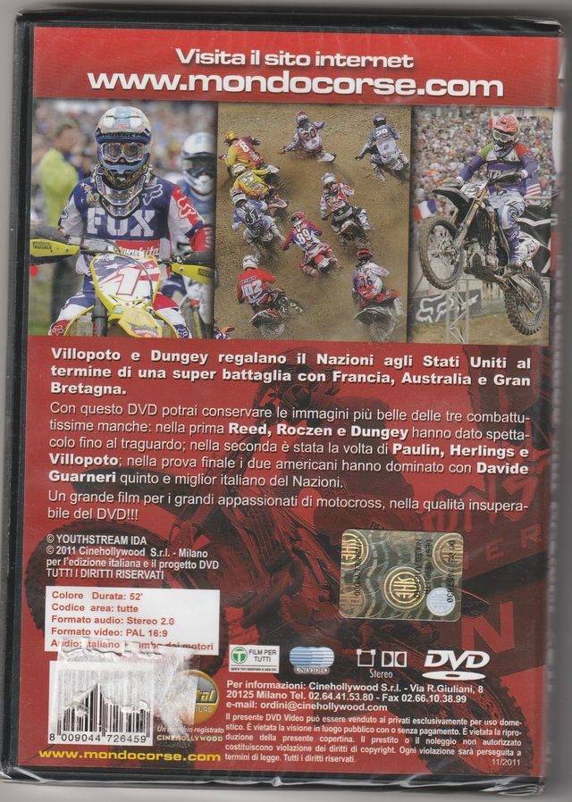 DVD Motocross Delle Nazioni 2011 Mondocorse NUOVO