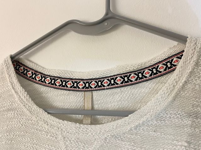 Jersey fino blanco manga 3/4