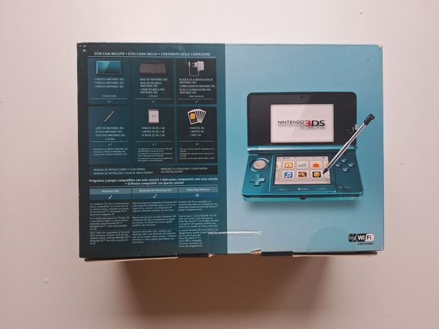 Nintendo 3DS Aqua Blue scatola