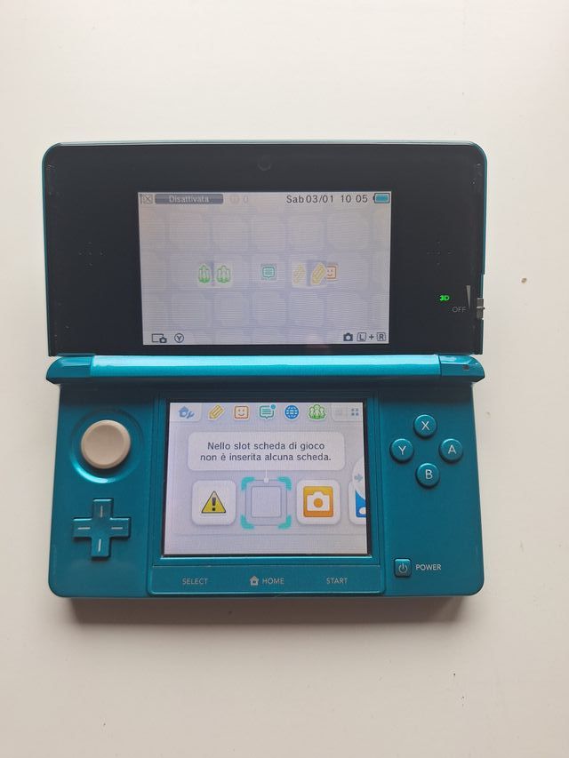 Nintendo 3DS Aqua Blue scatola