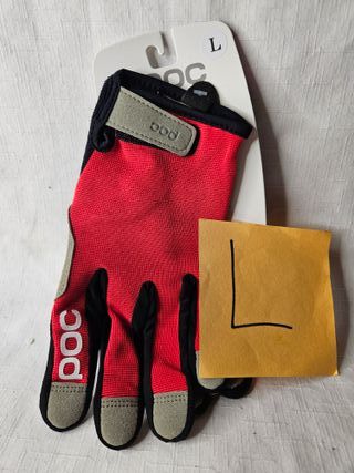 Guantes POC Talla L Rojo y Negro