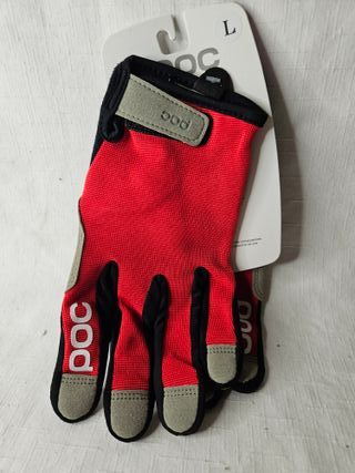 Guantes POC Talla L Rojo y Negro
