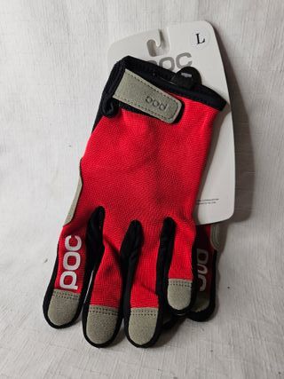 Guantes POC Talla L Rojo y Negro