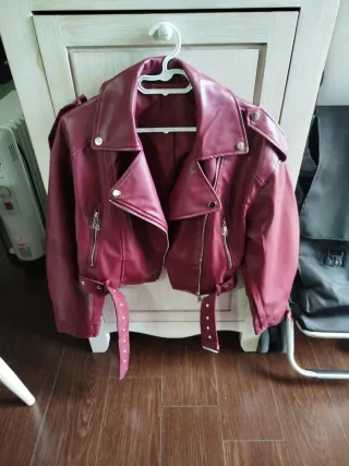 Chaqueta cuero estilo motero