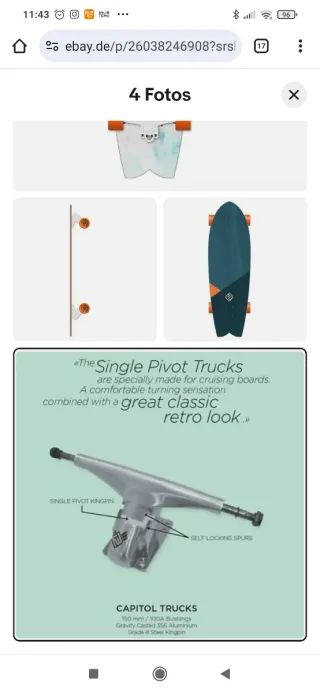 Flying Wheels Surf Skateboard 32 Palomar