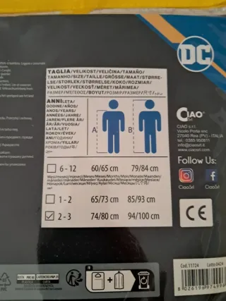 Costume Carnevale Batman Bambino