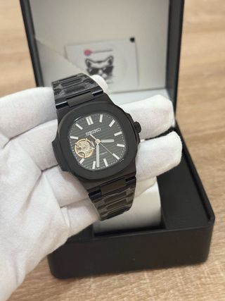 Reloj seiko mod Nautico open heart Negro 40mm