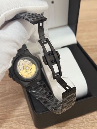 Reloj seiko mod Nautico open heart Negro 40mm