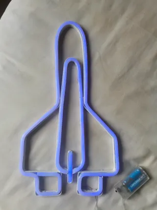 Lámpara Neón Cohete Azul Maison du Monde