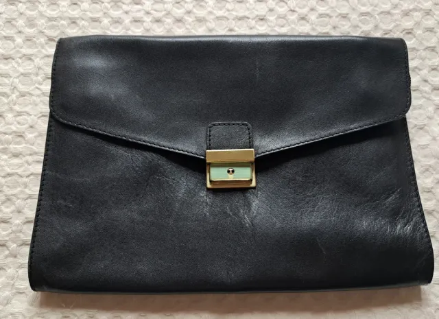 Cartera Loewe Negra y Dorada