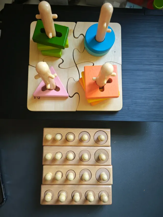 Blocchi di incastro Montessori