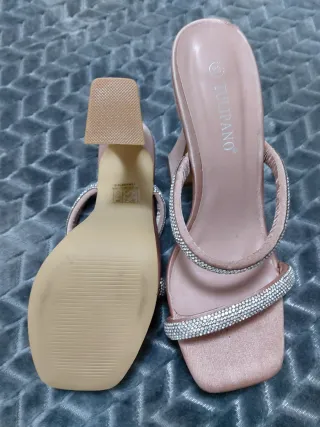 Tacones Tulipano Fiesta Brillantes color carne