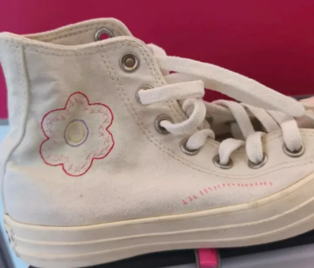 Converse Bota 35 Bordado Flor Artesanal