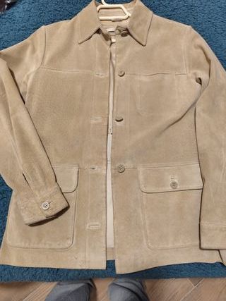 Chaqueta de piel mujer beige