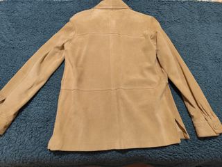 Chaqueta de piel mujer beige